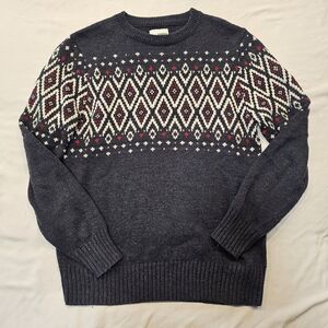 Sonoma Men's Dark Blue Geometric Sweater